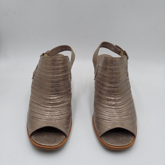 Paul Green Waverly gray leather slingback booties - Picture 3 of 10